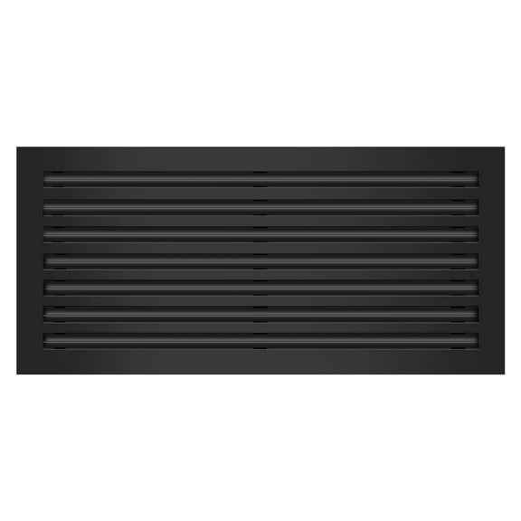 BUILDMART - 30x14 Modern AC Vent Cover - Decorative Black Aluminum Air Vent - Standard Linear Slot Diffuser - Heating and Cooling Register Grille for Ceiling, Walls & Floors - Texas Buildmart
