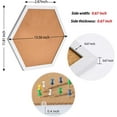 thumbnail image 6 of Cork Bulletin Board Hexagon 4 Pack, Small Framed Corkboard Tiles for Wall, Thick Decorative Display Boards for Home Office Decor, School Message Board with 16 Push Pin Wood Clips, 6 of 9