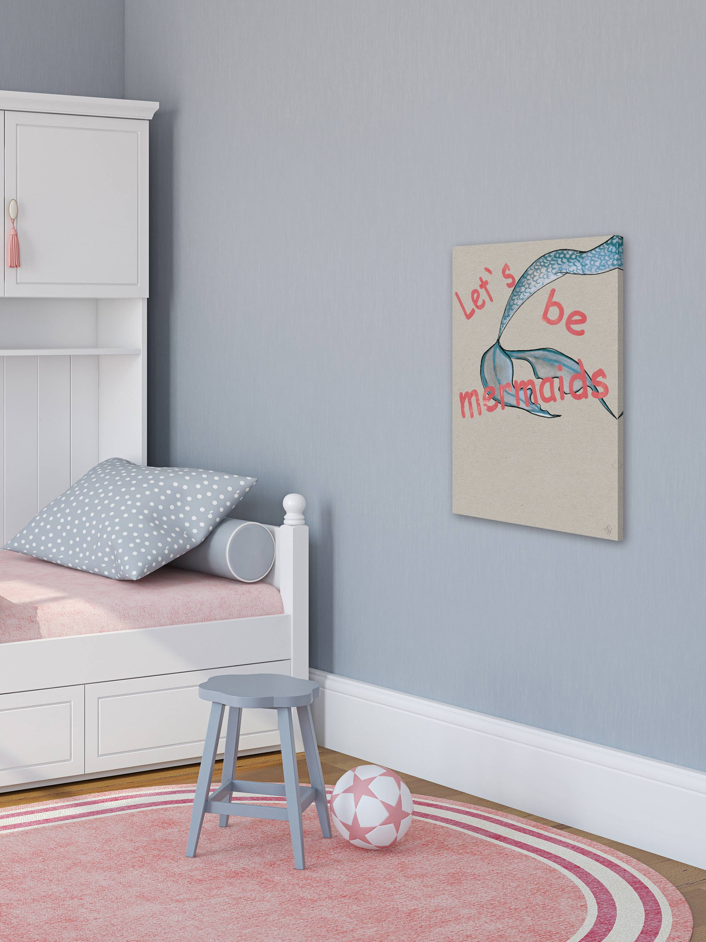 Marmont Hill Let's Be Mermaids Tail Canvas Wall Art