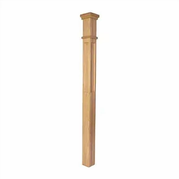 Box Newel Standard 3.5" Stair and Railing Post MFP4075 in Poplar