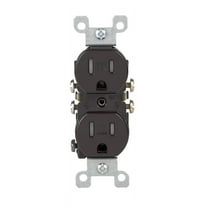 15 Amp Tamper-Resistant Duplex Outlet, Brown