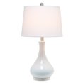 thumbnail image 2 of Lalia Home LHT-4005-WH Droplet Table Lamp with Fabric Shade, White, 2 of 6