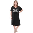 thumbnail image 5 of FEREMO Plus Size Nightgowns for Women V Neck Short Sleeve Nightshirts Sleepwear, 5 of 5