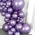 thumbnail image 5 of Globos morados de metal de cromo de 12 pulgadas y 50 paquetes de globos de helio KIRIKOU de espesor para la decoración de la fiesta de Navidad de graduación en el aniversario de la boda de cumpleaños, 5 of 5