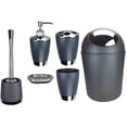 thumbnail image 4 of Juego de 6 accesorios de baño que incluye dispensador de jabón, escobilla de baño y portaescobillas blanco, 4 of 5