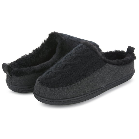 Floopi Women’s Tori Cableknit And Felt Indoor/Outdoor Memory Foam Slippers
