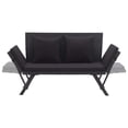 thumbnail image 5 of vidaXL Patio Bench Adjustable with Cushions for Outdoor Garden Poly Rattan, 5 of 9