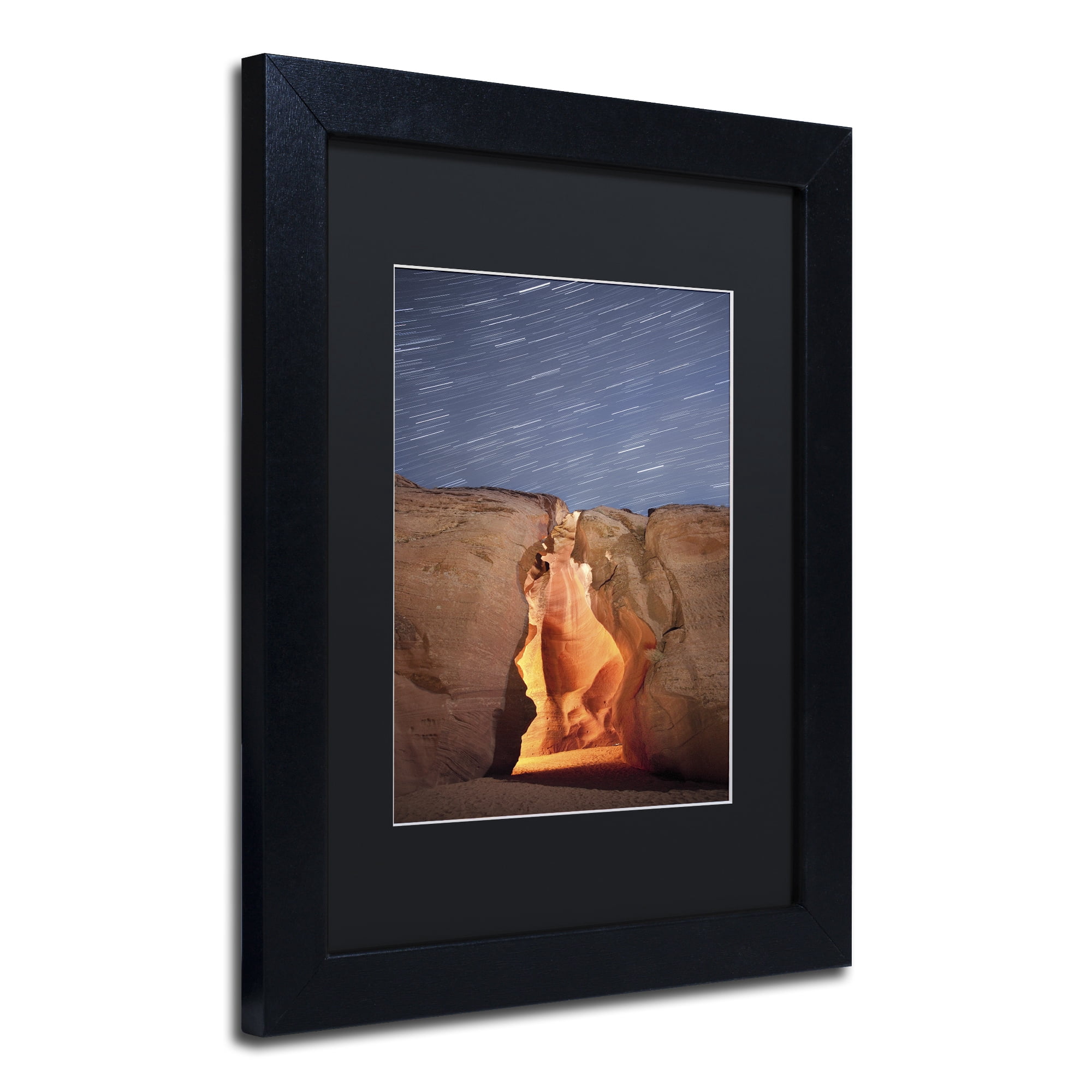 Moises Levy 'Flame' Black Matted Framed Art