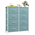 thumbnail image 4 of Dextrus Fabric Dresser for Bedroom, Tall Storage Dresser with 8 Drawers for Adult, Green, 4 of 7
