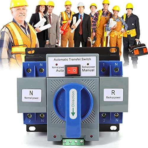 Dual Power Automatic Transfer Switch,Generator Transfer Switch,Dual Power Automatic Transfer Switch 50HZ/60HZ 2P 63A Dual Power Generator Changeover Switch 110V