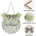 thumbnail image 2 of Coolnut Welcome Sign Hanging Plaque Sign Coniferous Branches Porch Wall Front Door Garden Home Welcome Hanging Sign, 12x12 in Home Decor, 2 of 7