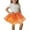 Orange, variant on AWZXDE Kids Rainbow Glitter Tutu Skirt For Girls With LED Lights Layered Skirt For Party Dress Up Large Hem Skirt Yellow