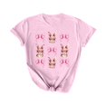 thumbnail image 1 of Mujeres Pantalones Cortos de Manga Corta Impresa Floral Cuello Redondo Superior / Camisa Poliéster, Blusa Casual de Moda para el Uso Diario Del Hogar, 1 of 5