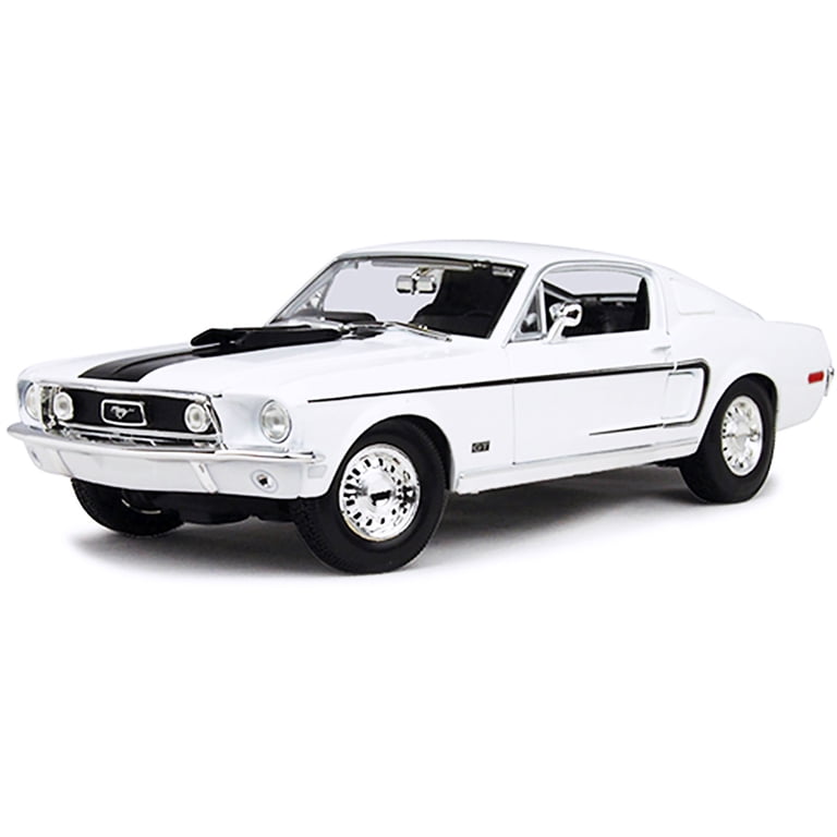1968 Ford Mustang CJ Cobra Jet White 1/18 Diecast Model Car by