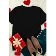 thumbnail image 2 of ABPHQTO Camiseta de manga corta con estampado de corazón de leopardo de amor negro para mujer, 2 of 5