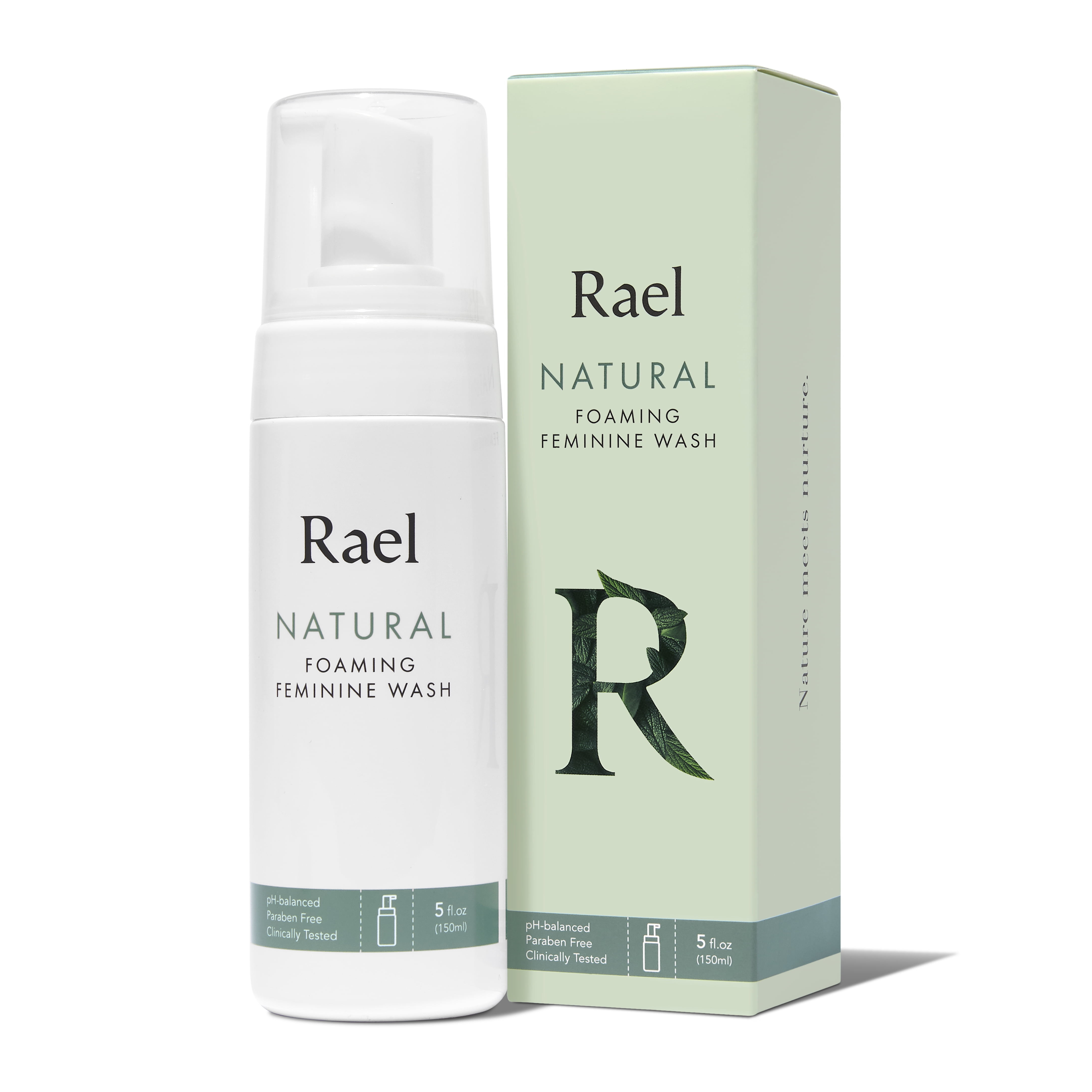 Rael Natural Foaming Feminine Wash - 5oz, Daily Intimate, pH-Balanced, Fragrance Free, Paraben-Free, Clinically Tested
