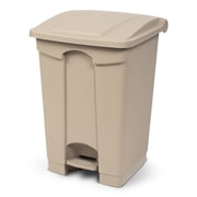 Toter 12 Gallon/45.4 Liter Kitchen Step on Container, Beige