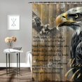 thumbnail image 2 of Orinice Eagle Bible Verse Strength Bathroom Decor Set Polyester Fabric Shower Curtain with Hooks 60x72, 2 of 7