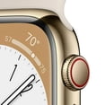 thumbnail image 3 of Restauré Apple Watch Série 8 (GPS + Cellulaire, 45mm) Boîtier en Acier Inoxydable Doré avec Bande de Sport Starlight - Excellent (Certifié Rénové), 3 of 5