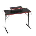 thumbnail image 4 of RSPGAME Gaming Desk PC Computer Office Gamer Table Desk with LED Lights & Monitor Stand in Red, 4 of 9