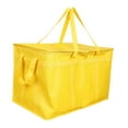 thumbnail image 2 of Bolsa térmica para entrega de comida, bolsa de comestibles, gran capacidad, profesional, para catering, transporte, picnic, térmica reutilizable. Amarillo, 2 of 8