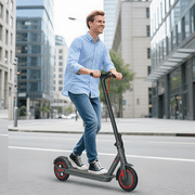 OBX 350W Electric Scooter for Adults, 18MPH & 12-16 Miles Range, 8.5 Solid Tires, Foldable Commuting E-Scooter with APP Control & Brake System