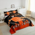 thumbnail image 3 of Manfei Rugby City Silhouette Bedding Sets Full with Comforter,Sports Theme Duvet Insert,Cincinnati Comforter Sets Full Size For Teens,Ultra Soft Bedroom Decor Reversible,3pcs, 3 of 8