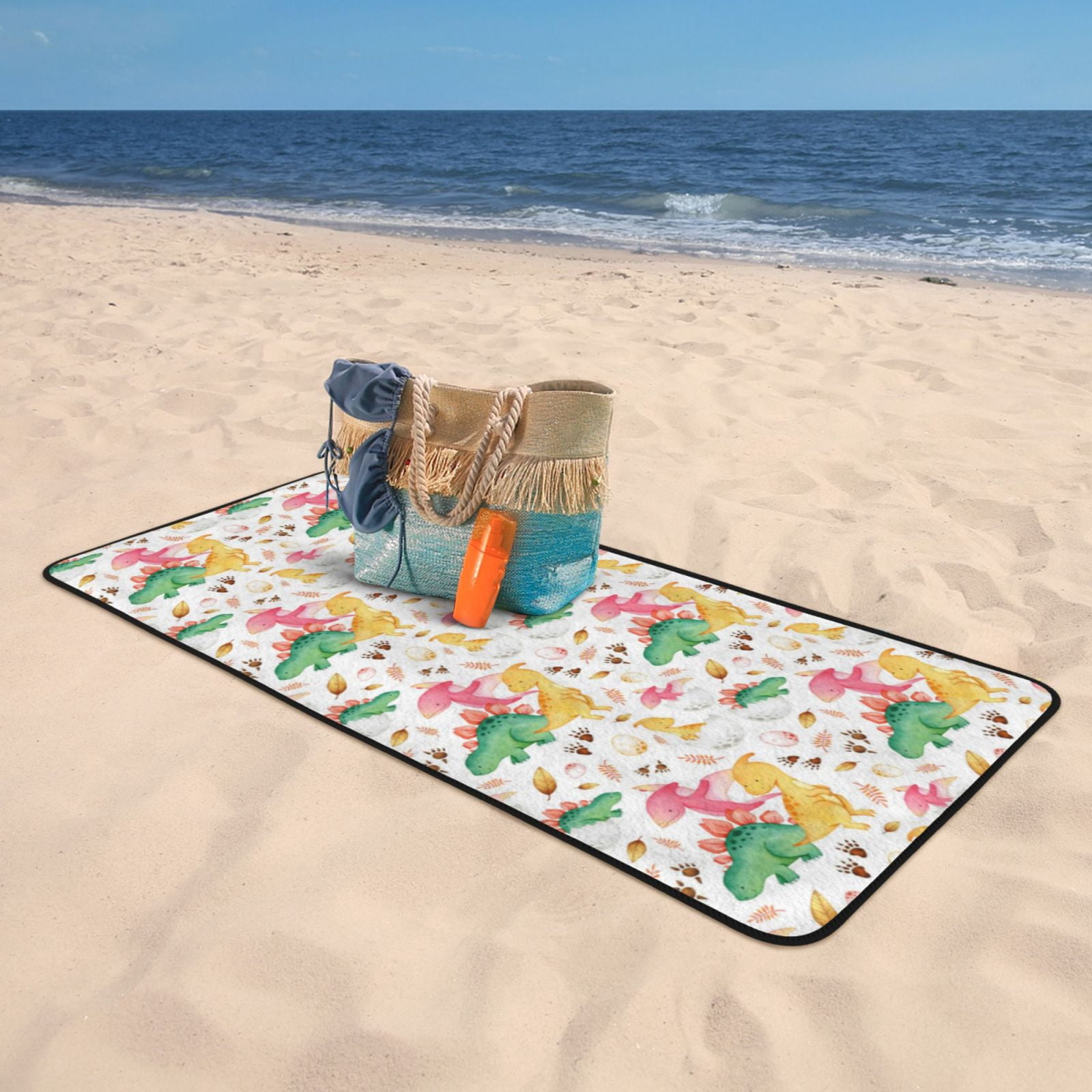 Cotton Bath Towels for Bathroom - Cute Baby Dinosaurs Microfiber Quick Dry Towels for Body Bath Sheets, Personalized Beach Towel, Soft Shower Towels for Travel Home Beach 27*55in