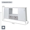 thumbnail image 3 of Mueble Para TV De Madera Big Room Comoda Cajonera Tela Repisas Hogar Blanco, 3 of 3