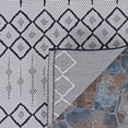 thumbnail image 3 of 3.9' x 5.5' Gray and Black Contemporary Rectangular Outdoor Area Throw Rug, 3 of 4