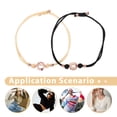 thumbnail image 2 of 1 par de pulseras vibratorias para pareja, pulseras de conexión de latidos del corazón para él y para ella, pulseras tejidas ajustables, joyería de aniversario para relaciones a distancia., 2 of 7
