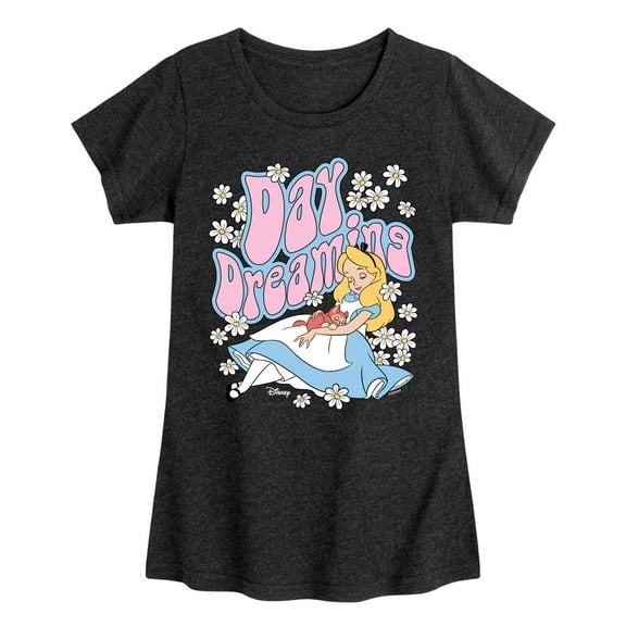 Disney - Alice In Wonderland - Day Dreaming - Toddler & Youth Girls Short Sleeve Graphic T-Shirt