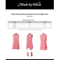 thumbnail image 2 of Made by Olivia Women's Mesh Patterned Draped Open Front Cardigan Vest, 2 of 7