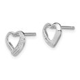 thumbnail image 4 of Auriga Mother's Day Gift 925 Sterling Silver Rhodium Diamond Heart Post Stud Earrings for Women, 4 of 6