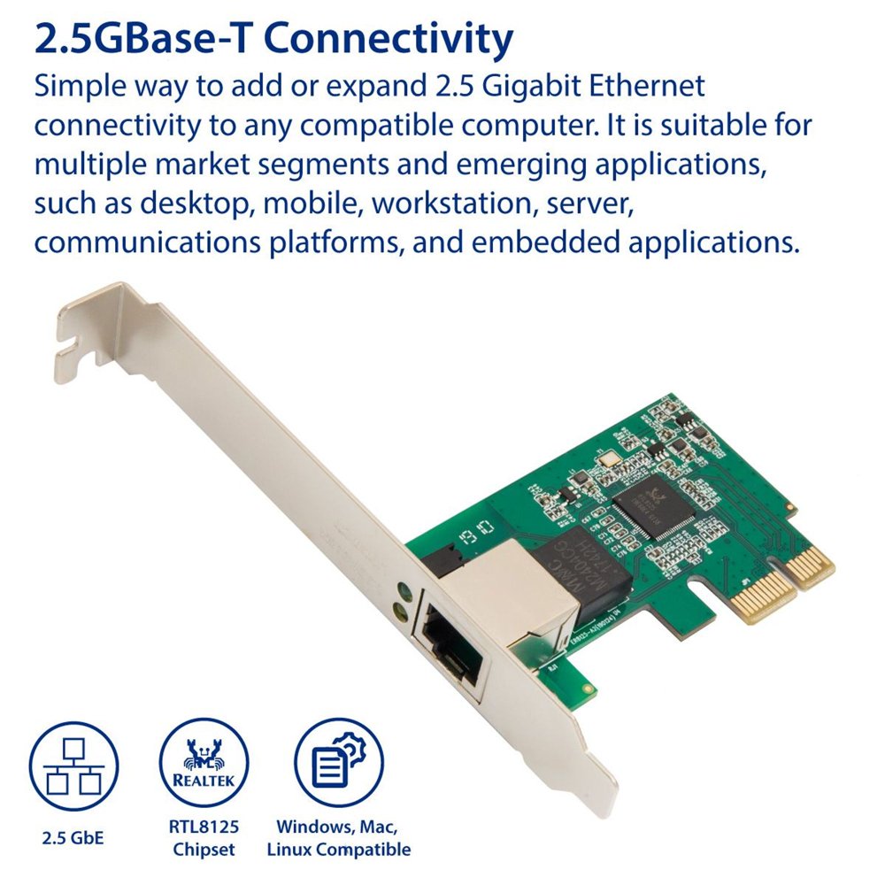 Syba 2.5 Gigabit PCIe x1 Network Card