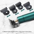 thumbnail image 2 of Cortadora de cabello USB para hombres, diseño retro metálico, cuchillas de cerámica, IPX4 resistente al agua, incluye 4 peines guía, carga rápida de 2 horas, color verde., 2 of 6