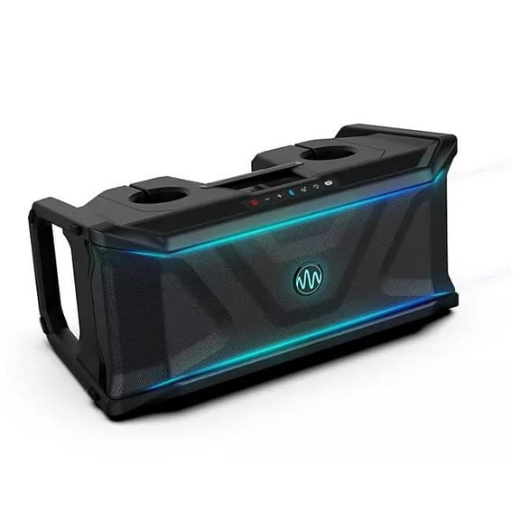 Pre-Owned Gemini Sound Floating Bluetooth Speaker SOSP-600 Waterproof IP67 Black 300W Battery Powered