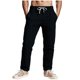 thumbnail image 2 of Pantalones largos de rayón para hombre, informales, a la moda, transpirables, con cordón ajustable, cintura ajustada, para ejercicio, 2 of 9