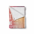 thumbnail image 2 of Fitness Soft Flannel Fleece Throw Blanket, Typographic Design with Be Active Be Healthy Be Happy Words, Cozy Plush for Indoor and Outdoor Use, 50" x 60", Fuchsia White Peach, by Ambesonne, 2 of 6