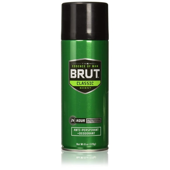 Brut Deodorant 6oz Aerosol Classic Scent(Anti-Perspirant) (6 Pack)