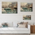 thumbnail image 4 of Designart "Reflective Moments at the Harbor Port IX" Nautical & Beach Print on Natural Pine Wood, 4 of 5