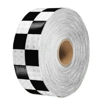 Uxcell Reflective Tape, Waterproof Self Adhesive High Visibility Caution Warning Safety Tape White/Black