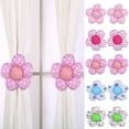 thumbnail image 2 of 1 Pair Curtain Tiebacks Lovely Sunflower Design Window Panel Tiebacks Home Decor, 2 of 8