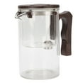 thumbnail image 1 of Heatproof Glass Inner Water Separation Technology Borosilicate Tea Pot with Strainer Removable Washable Wooden Handle Leakproof Spout 90 Degree Lid Fine Filtration, 1 of 7