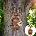 thumbnail image 2 of Escultura de cara de árbol para decoración de jardín con comedero para pájaros, 2 of 3