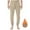 #Beige, variant on DPTALR Men's Solid Color Pocket Zipper Elastic Waist Sweatpants Trousers,Beige,Big and Tall Men L