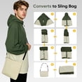 thumbnail image 5 of MERIDIANO Men's Windbreaker Jackets for Men - Lightweight Packable Hooded Jacket with Sling Bag, 5 of 12