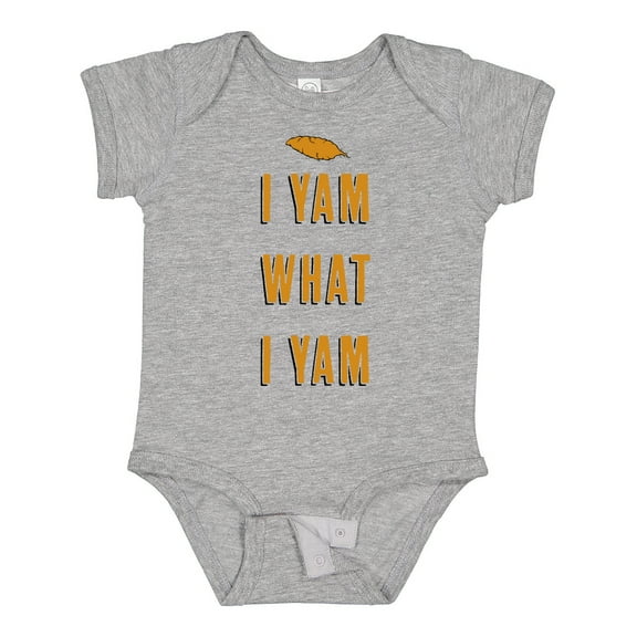 Inktastic Thanksgiving I Yam What I Yam Funny Boys or Girls Baby Bodysuit