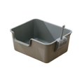 thumbnail image 3 of Cat Open Top Cat Litter Tray Pet Bedpan Portable Heighten Semi Enclosed Pet Litter Pan for Small Medium Large Cats Gray, 3 of 7