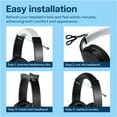 thumbnail image 3 of Headband Replacement for Bose QuietComfort 35 (QC35) / Bose QuietComfort 35 II (QC35 II) Over-Ear Headphone by MMOBIEL – Protein PU Headband Top Pad Cushion – Headphone Replacement Band – Blue, 3 of 5